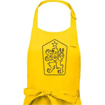 Kuchyňská zástěra ČSSR znak - Dámská zástěra na vaření - Univerzální velikost ( Žlutá )