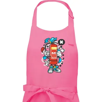 Kuchyňská zástěra Hasičňák - Pánská zástěra na vaření - Univerzální velikost ( Růžová )