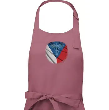 Kuchyňská zástěra Hrdinové zdravotnictví - Česká vlajka (Pecka design) - Dámská zástěra na vaření - Univerzální velikost ( Starorůžová )