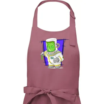 Kuchyňská zástěra Vesmírný voják tmavě modrý - Dámská zástěra na vaření - Univerzální velikost ( Starorůžová )