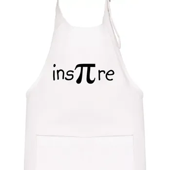 Kuchyňská zástěra Inspire matematika - Dětská zástěra na vaření - Univerzální velikost ( Bílá )