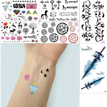 Odstranitelné tetování Dočasné tetování různé vzory - sada 6 ks
