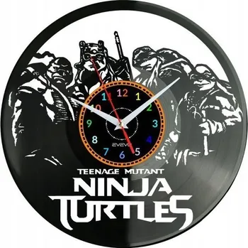 Hodiny ŽELVY NINJA NÁSTĚNNÉ HODINY DEKORATIVNÍ MODERNÍ VINYLOVÁ DESKA