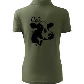 Zmatená kráva - Polokošile dámská Pique Polo - XS ( Khaki )