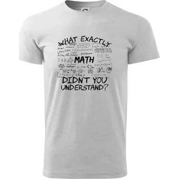 Pánské tričko What exactly didnt you understand - Math - Triko extra velké (5-8XL) - 6XL ( Světlešedý Melír )