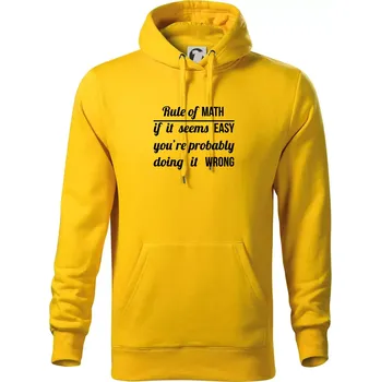 Pánská mikina Rule of math - Mikina pánská Cape s kapucí - XL ( Žlutá )