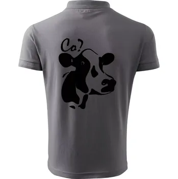 Pánská košile Zmatená kráva - Polokošile pánská Pique Polo 203 - XL ( Ocelově šedá )