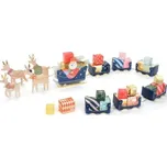 PartyDeco Adventní kalendář Santovy sáně