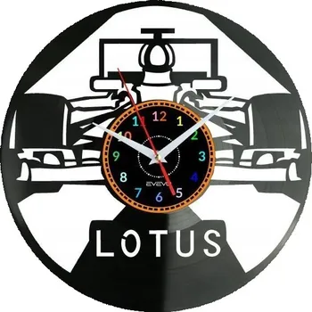 Hodiny LOTUS FORMULE 1 NÁSTĚNNÉ HODINY DEKORATIVNÍ MODERNÍ VINYLOVÁ DESKA VINYL N