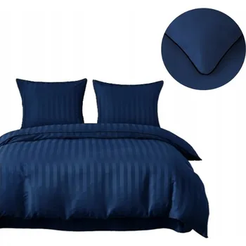 Povlečení Povlečení 200x220 tmavě Damašek pruhy s lemováním klasická silná