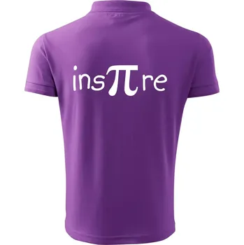 Pánská košile Inspire matematika - Polokošile pánská Pique Polo 203 - 5XL ( Fialová )