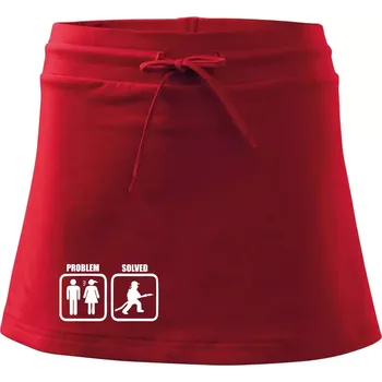 Dámská sukně Problém hasič - Sportovní sukně - two in one - XS ( Červená )