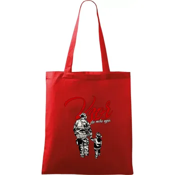 Hasič vzor pro mého syna - Taška bavlněná - 42 x 38 cm ( Červená )