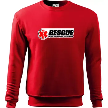 Chlapecké tričko Rescue My Job Is To Help Your Ass Not Kiss It - Mikina Essential dětská - 158 cm/12 let ( Červená )