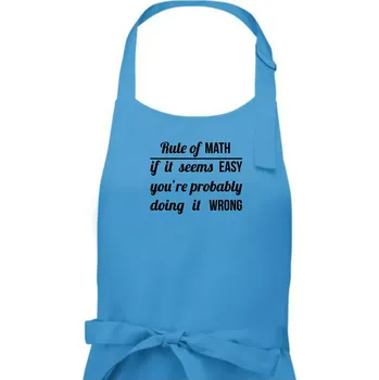 Kuchyňská zástěra Rule of math - Pánská zástěra na vaření - Univerzální velikost ( Světlý tyrkys )