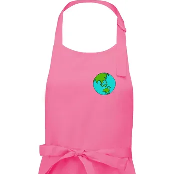 Kuchyňská zástěra Planeta na prsu - Austrálie - Pánská zástěra na vaření - Univerzální velikost ( Růžová )