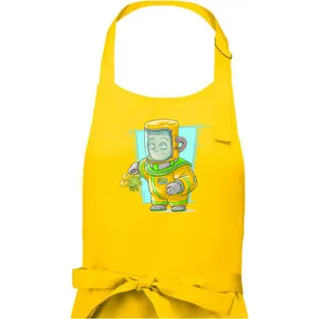 Kuchyňská zástěra Vesmírný voják zelený - Pánská zástěra na vaření - Univerzální velikost ( Žlutá )