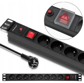 Přepěťová ochrana Přepěťová ochrana Qoltec 2 m 8 zásuvek