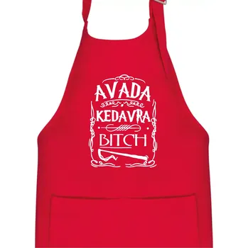 Kuchyňská zástěra Harry - Avada Kedavra - Dětská zástěra na vaření - Univerzální velikost ( Červená )