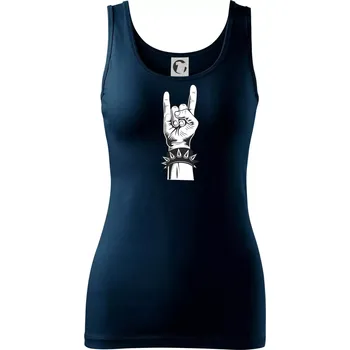 Dámské oblečení Rock ruka s náramkem - Dámské tílko - S ( Námořní modrá (velmi tmavá - téměř černá) )