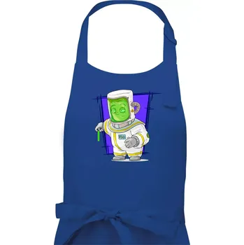 Kuchyňská zástěra Vesmírný voják tmavě modrý - Dámská zástěra na vaření - Univerzální velikost ( Královská modrá )