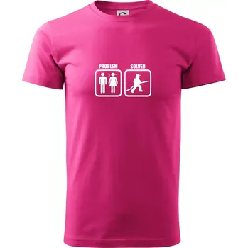 Pánská móda Problém hasič - Klasické pánské triko vyšší gramáže - S ( Purpurová )