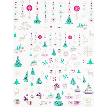 Samolepka na nehty samolepicí vánoční CY-019