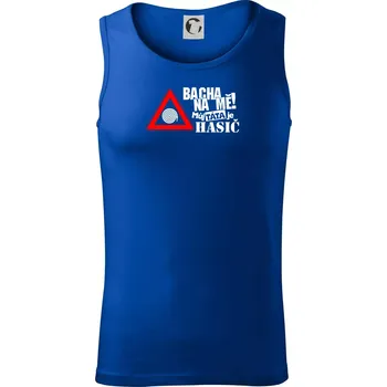 Bacha na mě! Můj táta je hasič - Tílko pánské Core - S ( Královská modrá )
