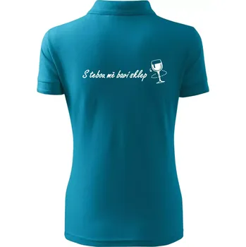 S tebou mě baví sklep - Polokošile dámská Pique Polo - L ( Tmavý tyrkys )