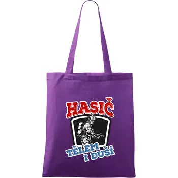 Hasič tělem i duší - Taška bavlněná - 42 x 38 cm ( Fialová )