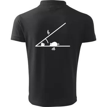 Pánská košile Matematická myš - Polokošile pánská Pique Polo 203 - 4XL ( Dřevěné uhlí )