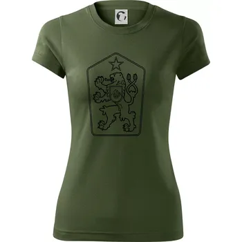 Dámské tričko ČSSR znak - Dámské Fantasy sportovní (dresovina) - XL ( Khaki )