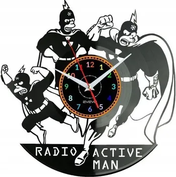 Hodiny RADIOACTIVE MAN NÁSTĚNNÉ HODINY DEKORATIVNÍ MODERNÍ VINYLOVÁ DESKA VINYL N