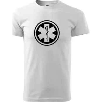 Pánské tričko Rescue logo samostatné kulaté - Triko extra velké (5-8XL) - 6XL ( Bílá )