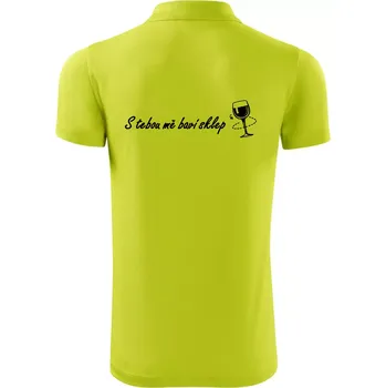 Pánská košile S tebou mě baví sklep - Polokošile Victory sportovní (dresovina) - S ( Limetková )