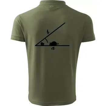 Pánská košile Matematická myš - Polokošile pánská Pique Polo 203 - 3XL ( Khaki )