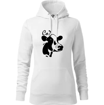 Dámská mikina Zmatená kráva - Mikina dámská Cape s kapucí - 2XL ( Bílá )