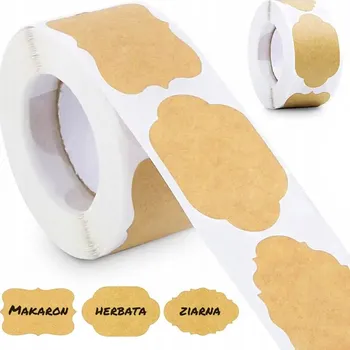 Sklenice Samolepky kraft na sklenice na koření a etikety 250 ks dekorativní