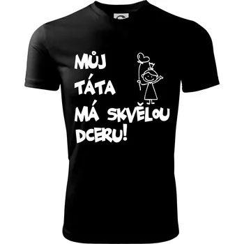 Chlapecké tričko Můj táta má skvělou dceru - Dětské triko sportovní (dresovina) - 122 cm/6 let ( Černá )