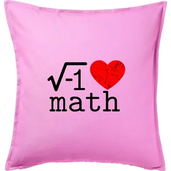 Polštář I love math - Polštář 50x50 - 50x50 - Pouze potah ( Růžová )