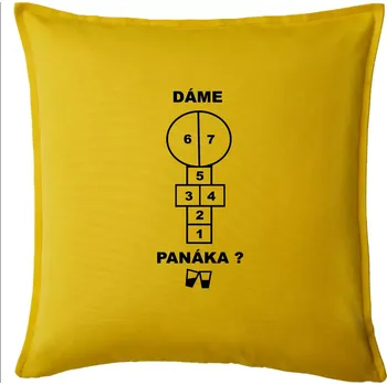 Polštář Dáme panáka? - Polštář 50x50 - 50x50 - Pouze potah ( Žlutá )