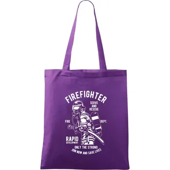 Firefighter Dept - Taška bavlněná - 42 x 38 cm ( Fialová )