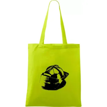 Hasičská helma Americká - Taška bavlněná - 42 x 38 cm ( Limetková )