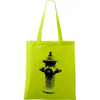 Hasičský hydrant americký - Taška bavlněná - 42 x 38 cm ( Limetková )