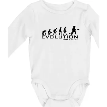 Kojenecké oblečení Evolution Firesport - Body kojenecké s dlouhým rukávem - Dlouhý r. do 3 měs ( Bílá )