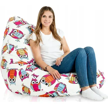 Sedací pytel Sedací vak SAKO DROP XXL křeslo SOVIČKY (Sovy)