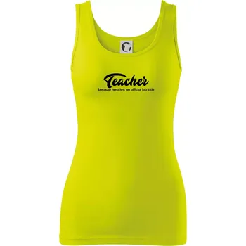 Dámské tričko Teacher title - Dámské tílko - M ( Limetková )
