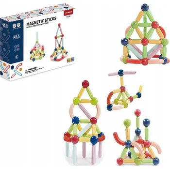 ostatní stavebnice Magnetická stavebnice 45ks - Solid Color Magnetic Sticks