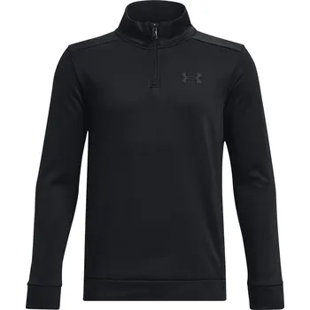 Chlapecká mikina Dětská funkční mikina na zip Under Armour B ARMOUR FLEECE 1/4 ZIP černá 1373559-001 - YL | UK 8,5 | US 10,5