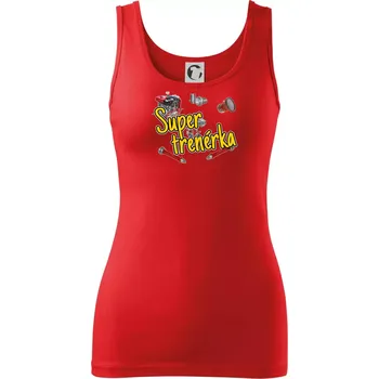 Dámské tričko Super trenérka hasiček - Dámské tílko - L ( Červená )